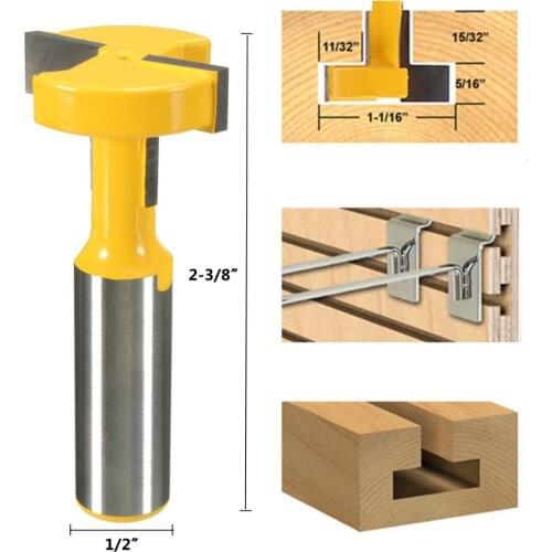 T-Slot & T-Track Slotting Router Bit - 1/2'' Shank For Woodworking Chisel Cutter Wholesale Price