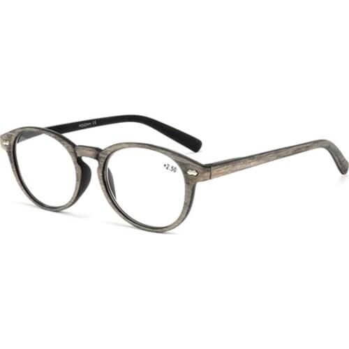 Ultralight Reading Glasses Women Men Round Wood Natural Frame Nose Pad Spring Hinges Anti Blu Faitgue +1 +1.5 +2 +2.5 +3 +3.5 +4