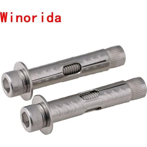 304 Stainless Steel Internal Expansion Screw Internal Expansion Bolt Internal Explosion Hexagon Expansion M6M8M10M12 5PCS