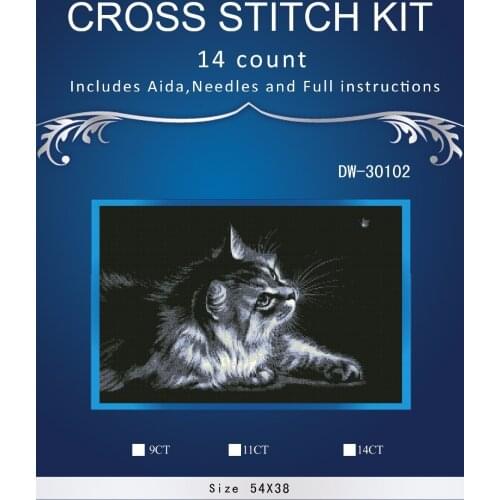 Top Quality Lovely Hot Sell Counted Cross Stitch Kit Old World Holiday Ornaments Similar DMC black cat