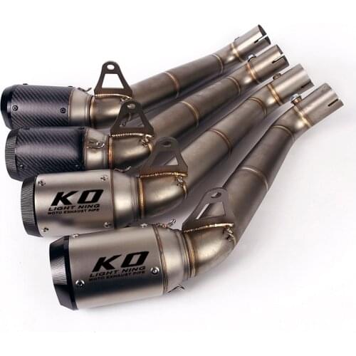For Honda CBR1000RR 2008-2016 Motorcycle 60mm Middle Pipe Slip On Rear Mufflers Removable DB Killer Escape Reserve Catalyst