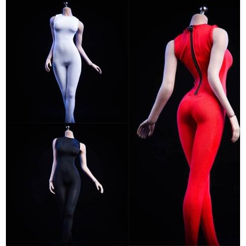 1/6 Scale Female Figure Clothes Accessory 19XG38 Sleeveless Bodysuit Undercoat Jumpsuit Model for 12'' Action Figure Body