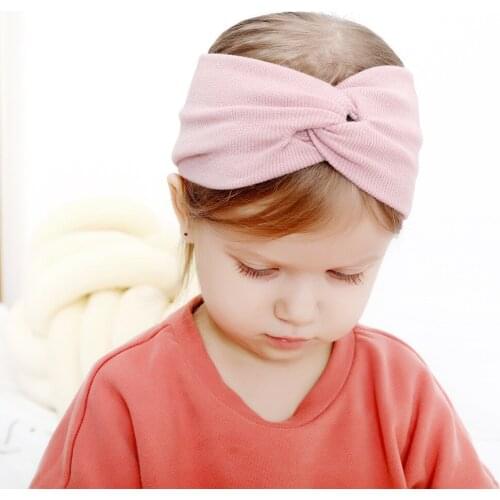1 PCS Spring Summer Solid Color Baby Headband Girls Twisted Knotted Soft Elastic Baby Girl Headbands Hair Accessories Large Size
