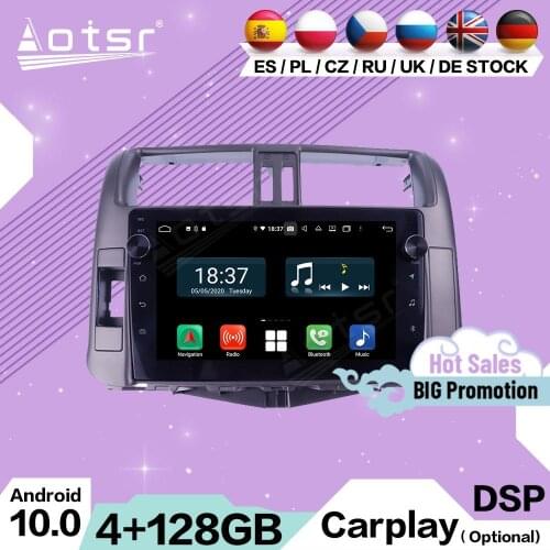 128G Carplay Multimedia Stereo Android 10 For Toyota Prado 2010 2011 2012 2013 GPS Navigation Video Car Radio Receiver Head Unit