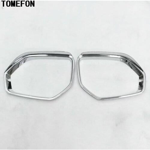 For Volkswagen VW Tiguan Second Generation 2017 2018 ABS Chrome Rearview Side Mirror Sun Visor Rain Trim Cover 2pcs