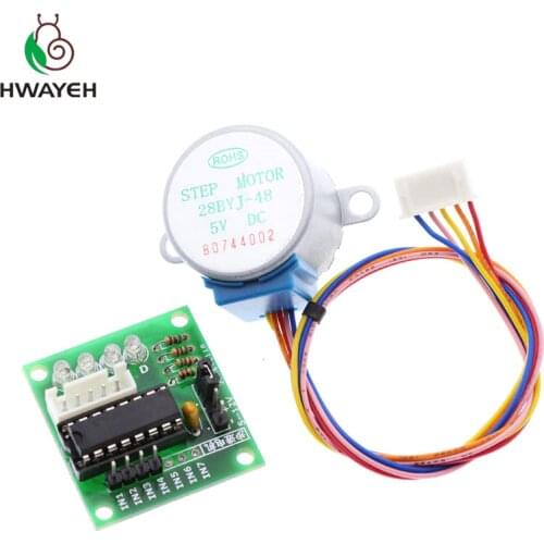 1set 5V 4-Phase Stepper Step Motor + Driver Board ULN2003 with drive Test Module Machinery Board for Arduino 28YBJ-48