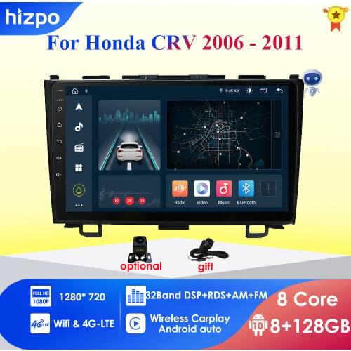 Hizpo Plus For Honda CRV CR - V 3 RE 2006 - 2012 Car Radio Multimedia Video Player Navigation GPS Android No 2din 2 din DVD WIFI