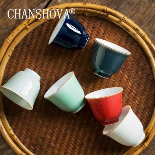 CHANSHOVA 50ml Chinese retro style ceramic tea cup wine cup tea set Chinese Porcelain H500
