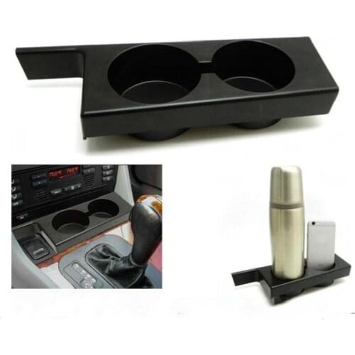Black Front Car Cup Holder Car Drink Holder Car Accessories for BMW E39 5-Series 1997-2003 Plastic Black Portable Car Cup Holder