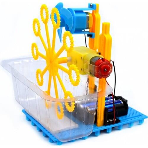 DIY STEM Toys for Kids, Electric Motor Bubble Machine Science Kits,Building Science Experiment Kits for Boys and Girls