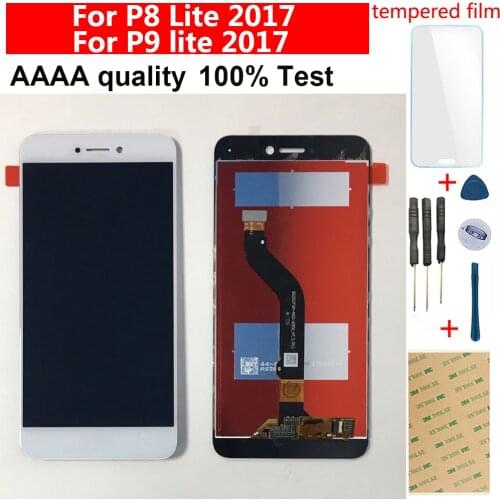 For Huawei P8 Lite 2017 LCD Touch Screen Digitizer Sensor For Huawei P9 Lite 2017 LCD Display Panel Assembly PRA-LA1 PRA-LX1