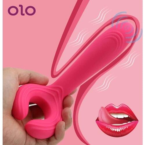 OLO 12 Speed Dildo Vibrator Clitoris Vaginal Massager Female Masturbation G spot Stimulate Vibrators Nipple Clip
