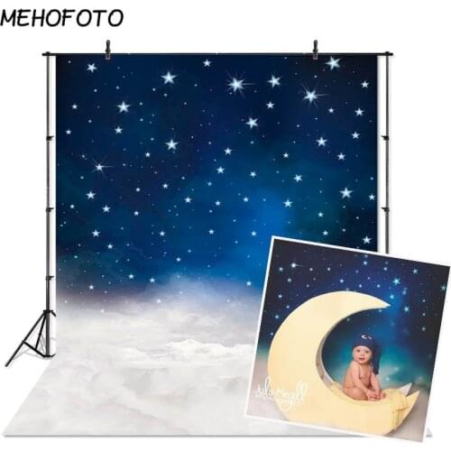 Night Space Backdrops for Photography Newborn Little Star Sky Photo Shoot Photographic Studio Backgrounds Props