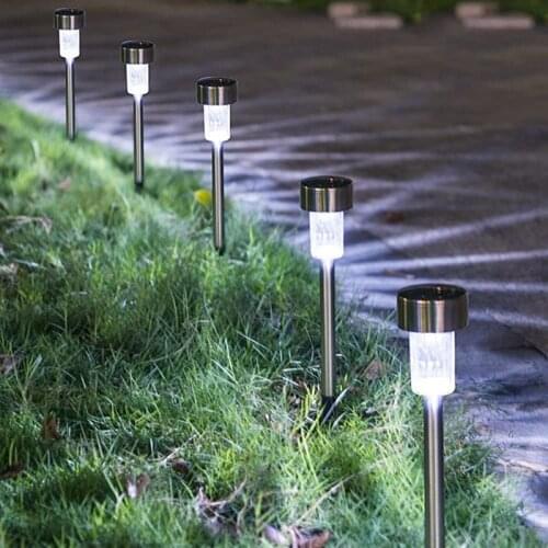 12ps Solar Led Light Outdoor Solar Power Lantern Waterpoof Landscape Garden Decoration Light for Pathway Yard Lawn Sunpower Lamp