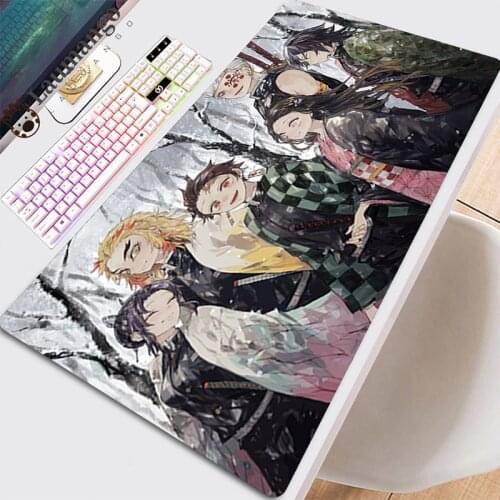 Mouse Gamer Pad Computer Accessories Keyboard For Laptop Mause PC Cabinet Mat Gaming Mousepad Large Mouse Pads Kimetsu No Yaiba