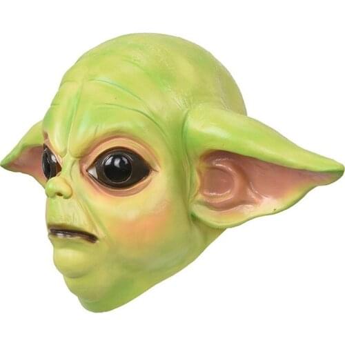 Halloween Costume Latex Yoda Mask Wars Bar Party Cosplay Scary Mask
