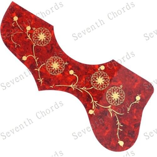 Left handed Acoustic Guitar Pickguard parts Pick Guard Anti-scratch Plate Gold Flower White Red Brown Black guitar accessories