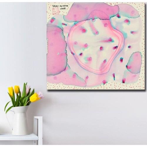 Fashion Wall Art Kusama Yayoi, Red Sunflower, 1979 Painting for Living Room Home Decoration Oil Painting on Canvas Wall Painting