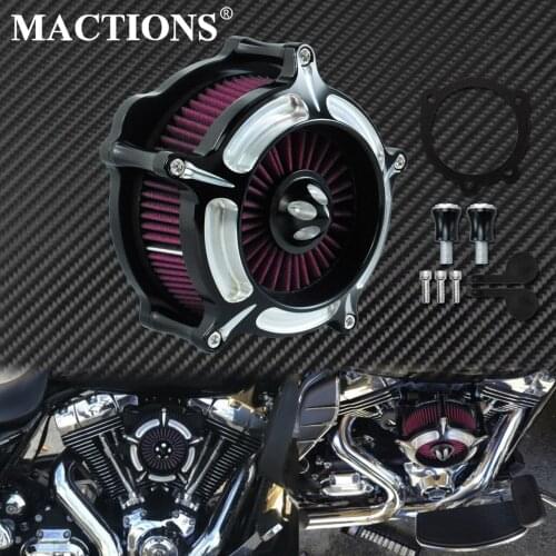 Motorcycle CNC Red Air Cleaner Air Filter For Harley Sportster XL883 1200 Dyna Street Bob Super Glide Softail Touring Road king