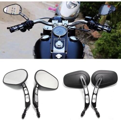 2pcs Motorcycle Rear Side Mirror For Road King Touring XL 883 SPORTSTER Road King Fatboy Softail Bobber Chopper Street Glide