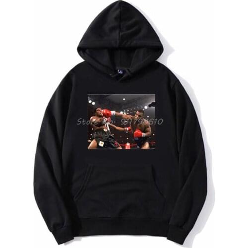 Boxing Photo Poster Hoodie Men Hooded Fleece Hoodies Sweatshirt Streetwear Harajuku