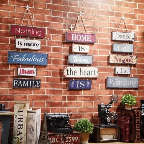 Zakka Retro Woodblock Artist Wall Mural Bar Restaurant Shop Wall Decoration Wall Hanging Pendant Home Decoration Accessories