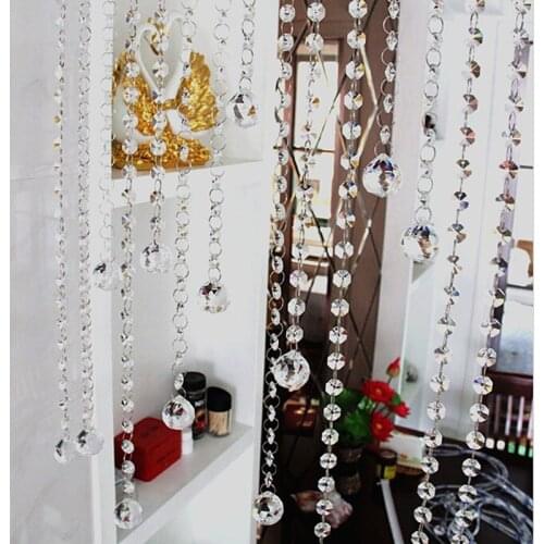 20meter (1meter/strip) Crystal Glass Beads Strands with Faceted Ball crystal chandelier hanging decoration