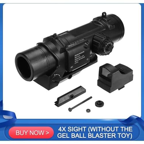 Optic Sight 4x Magnifier Scope Red Dot Sight Compact Hunting Riflescope Sights For Jinming Gel Ball Blaster Water Accessories