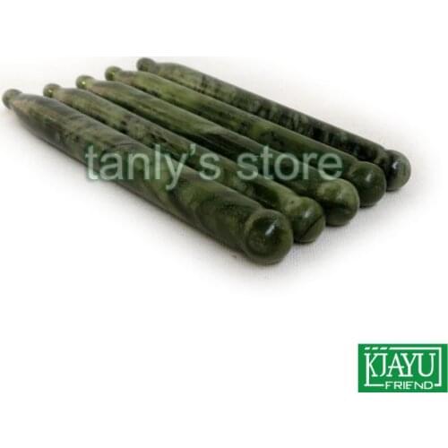 Gift guasha chart)! Natural Glaze Jade Massage Tool Guasha Beauty kit (pen shape) 12pieces/lot