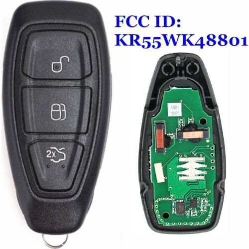 RMLKS Remote Key 3 Button 434MHz HU101 blade Fit For Focus C-Max Mondeo Kuga Fiesta With Emergency Key