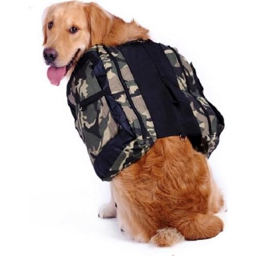 Soldier print Outdoor large dog carrier Backpack Saddle Bags Camouflage big dog travel Carriers for Hiking Training pet carrier