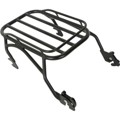 Motorcycle Detachable Solo Luggage Rack Carrier For Harley Road King Models Classic Custom 1997-2008 Chrome Black