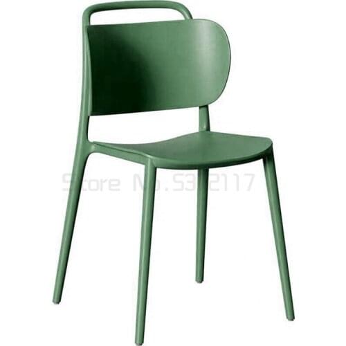 Nordic chair household chair modern simple plastic stool back chair leisure chair milk tea shop dining chair