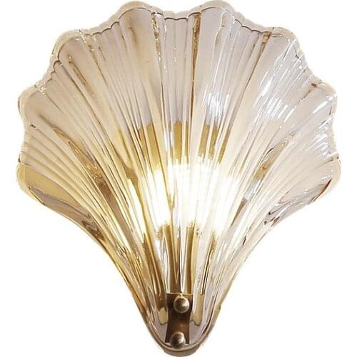 Modern Shell Wall Lamp Hotel Cafe bedroom mild Luxury Decoration Mounted sconce bedside Lamp light fixture