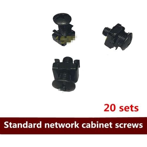 Standard Network Cabinet Screw M6 Card Bolt Nut Black Cross Totem Server Cabinet Accessories free shipping