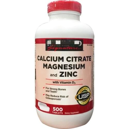 Calcium, magnesium, zinc, vitamin D3, calcium citrate tablets for adults Reduce stomach burden