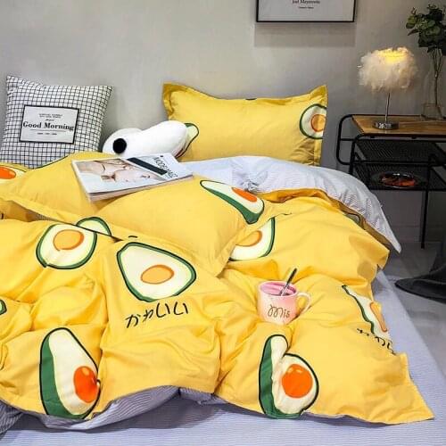 Spring Style Bedding Set With Pillowcase Duvet Cover Sets Bed Linen Sheet Colorful Fruit Queen King Size Quilt Covers Bedclothes