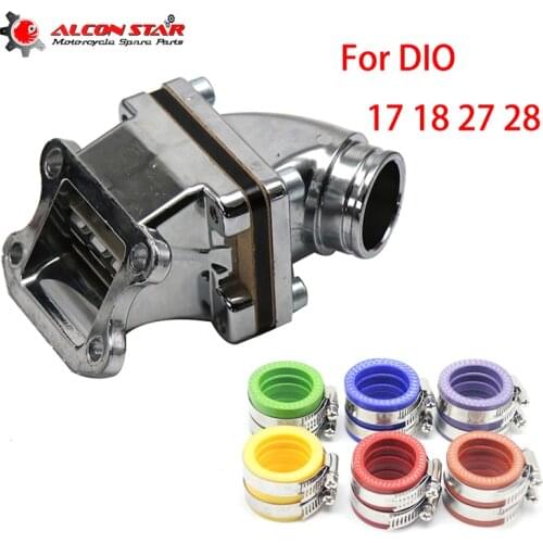 Alconstar Motorcycle Carburetor Connector Inlet Intake Pipe Color 35mm Carburador Interface For DIO 17 18 27 28 DIO 50cc