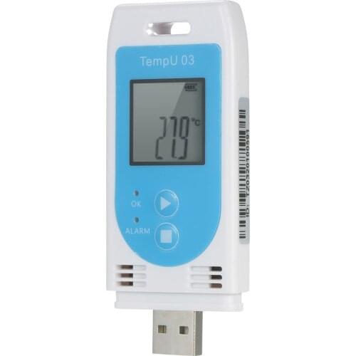 USB Temperature Humidity Data Logger Reusable RH TEMP Datalogger Recorder Humiture Recording Meter with 32,000 Record Capacity