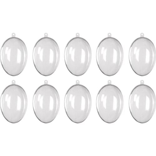 WON 10pcs Ball Christmas Baubles Clear Fillable Xmas Tree Decoration Ornaments DIY