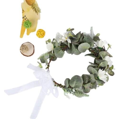 Women Floral Crown Head Band Fashion Floral Wreath Wedding Flower Headband Garland Hair Accessories
