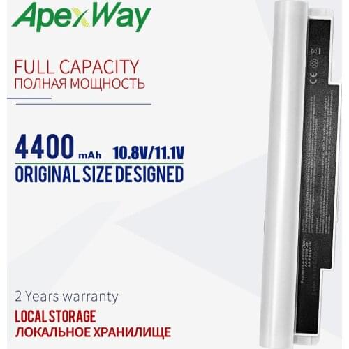 4400mAh Laptop Battery AA-PB6NC6E AA-PB6NC6W AA-PB8NC6B AA-PB8NC8B AA-PL8NC6W BA43-00189A For Samsung NC10 NC20 N110 N120 white