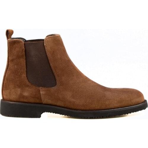FootCourt Smart Casual Men Ankle Boots Brown Genuine Leather Cow Suede Chelsea Boots Fashion Best Brand Autumn Winter New Season