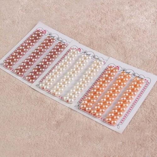 Half Drilled Cultured Freshwater Pearl Beads New Jewelry Button Natural Half-drilled DIY necklace earrings accessories 3 Colors