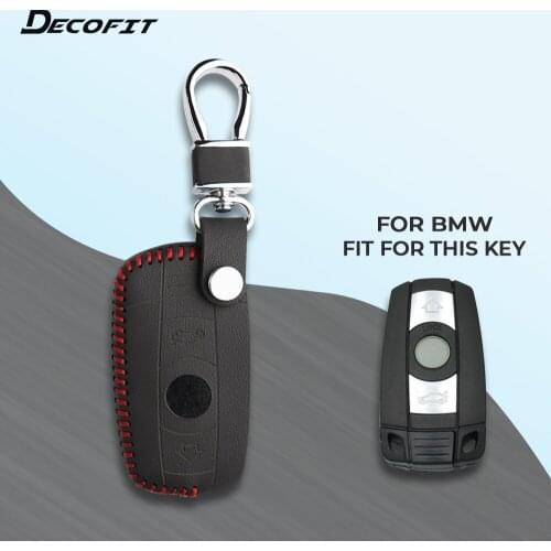 Car Key Case for BMW 3 5 6 Series M3 M5 X1 X5 X6 Z4 Leather Smart KeyChain Remote Cover Protective Holder Keybag Shell Fob