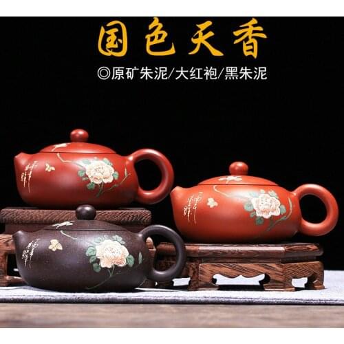 Zhu clay pot, natural beauty, pure handmade clay painting pot, decal, Mingjia, Tan Jun, Wang Ting, a hair substitute