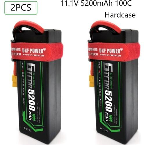 GTFDR lipo Battery 3S 11.1V 5200mAh 100C -200C XT60 T Plug HardCase Lipo Battery for RC HPI HSP 1/8 1/10 Buggy RC Car Truck