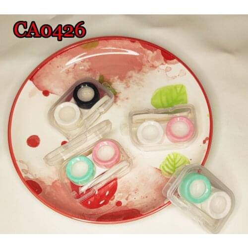 Macaron Twin Box Contact Lens Box Nursing Box PP Box Color Transparent Cosmetic Contact Lenses Box