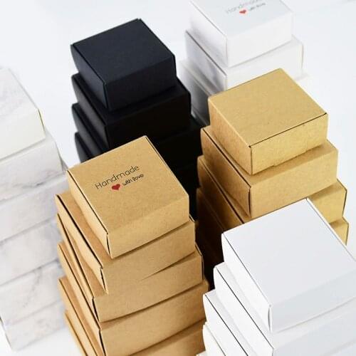 6pcs Kraft Paper Box Black White Marbling Handmade Candy Biscuit Package Box Birthday Party Decor Jewelry Gift Boxes Bomboniere