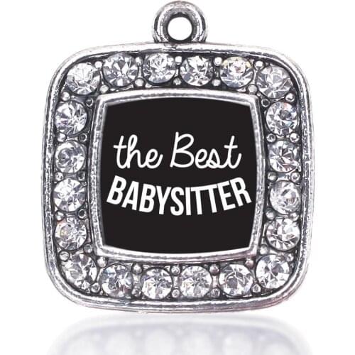 THE BEST BABYSITTER SQUARE CHARM